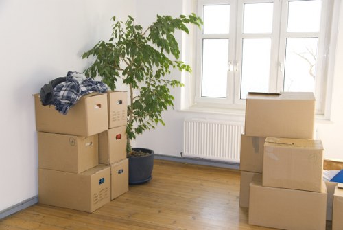 Careful unpacking and room setup in a Harold Park property