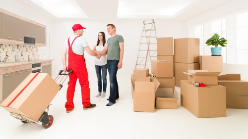 Loading furniture for a move in Harold Park residential area