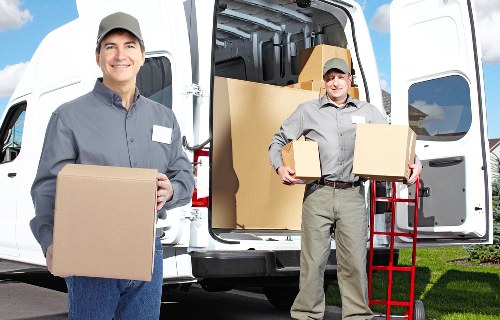 Furniture and boxes prepared for transport by removal companies in Harold Park
