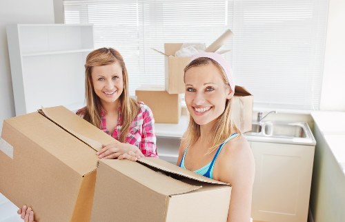 Movers planning access for an apartment removal in Harold Park