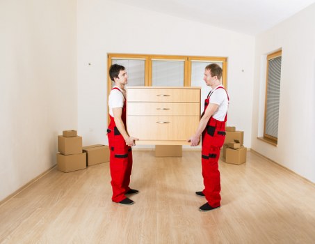 Commercial and storage collection move with a van