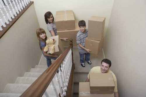 Furniture and household items being loaded for transport